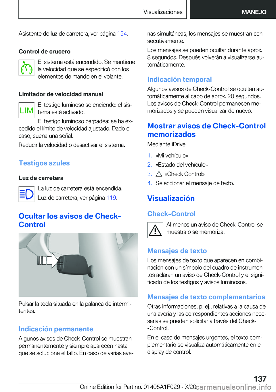 BMW X1 2021  Manuales de Empleo (in Spanish) �A�s�i�s�t�e�n�t�e��d�e��l�u�z��d�e��c�a�r�r�e�t�e�r�a�,��v�e�r��p�