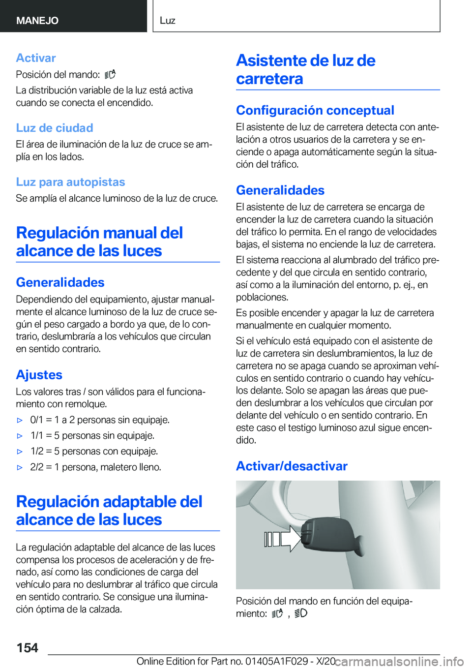 BMW X1 2021  Manuales de Empleo (in Spanish) �A�c�t�i�v�a�r�P�o�s�i�c�i�