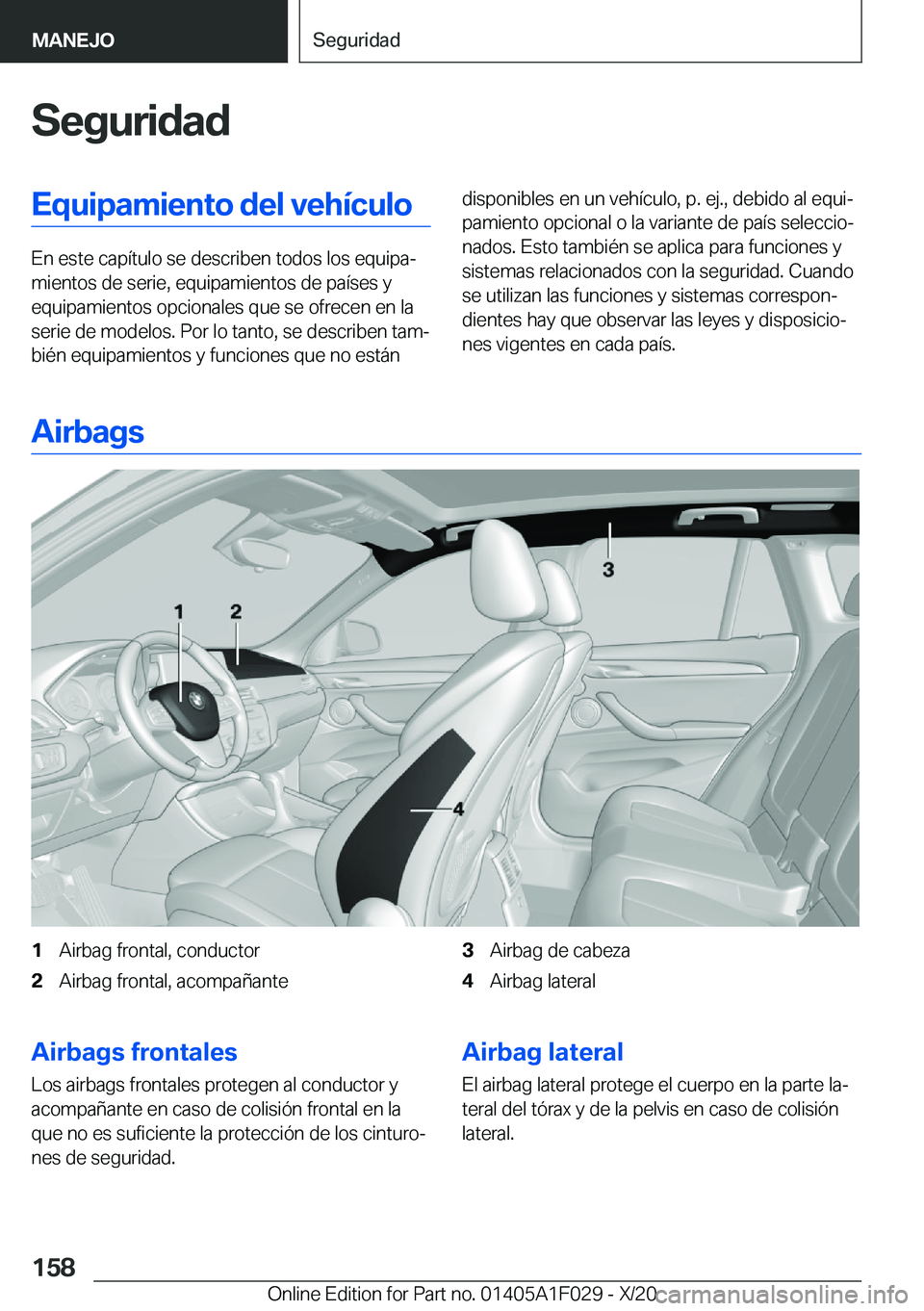 BMW X1 2021  Manuales de Empleo (in Spanish) �S�e�g�u�r�i�d�a�d�E�q�u�i�p�a�m�i�e�n�t�o��d�e�l��v�e�h�