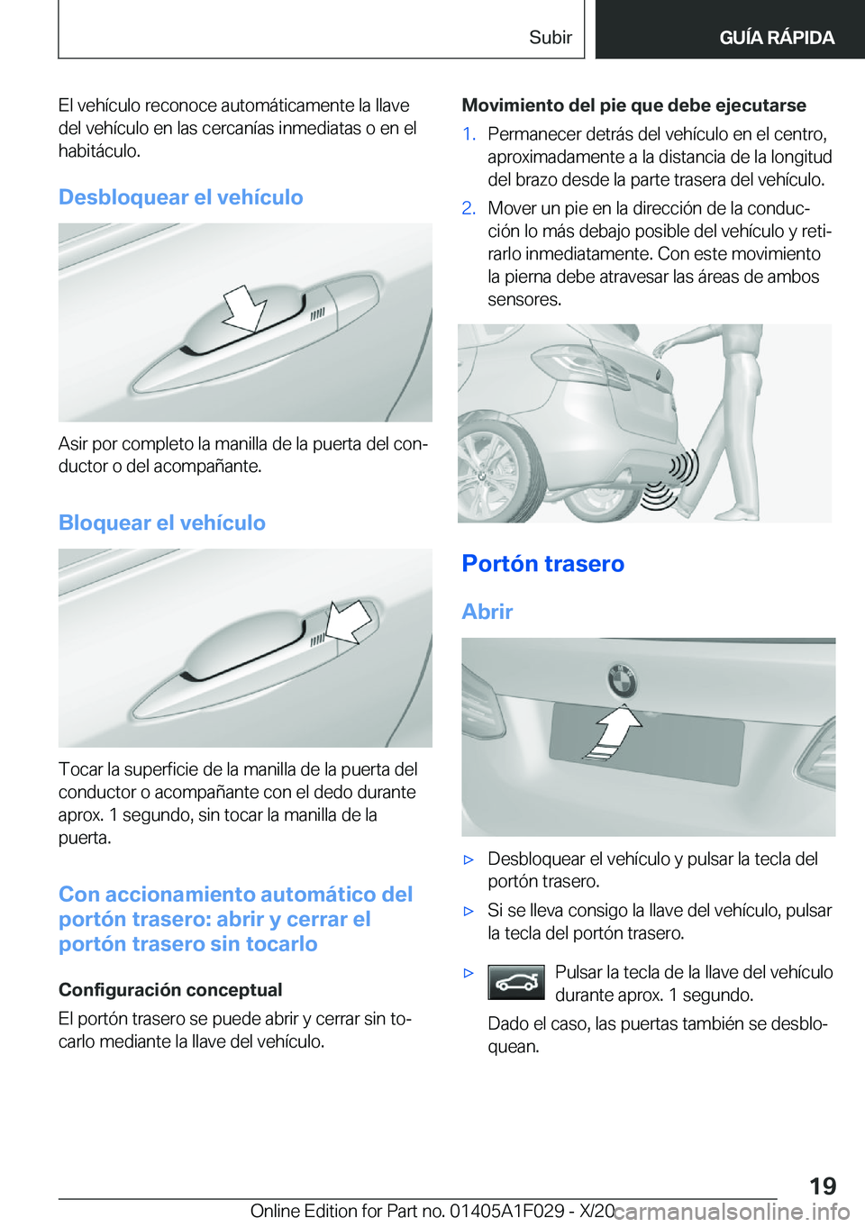 BMW X1 2021  Manuales de Empleo (in Spanish) �E�l��v�e�h�