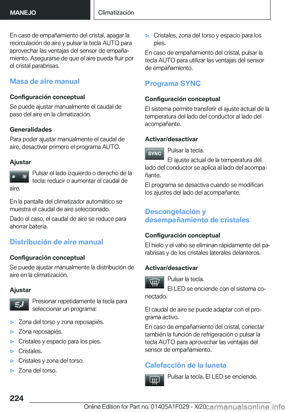 BMW X1 2021  Manuales de Empleo (in Spanish) �E�n��c�a�s�o��d�e��e�m�p�a�