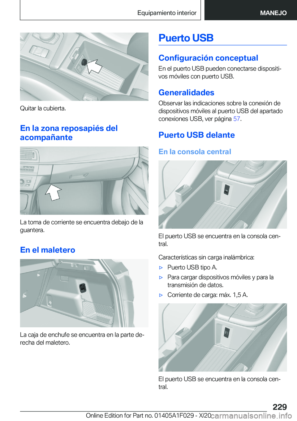 BMW X1 2021  Manuales de Empleo (in Spanish) �Q�u�i�t�a�r��l�a��c�u�b�i�e�r�t�a�.�E�n��l�a��z�o�n�a��r�e�p�o�s�a�p�i�