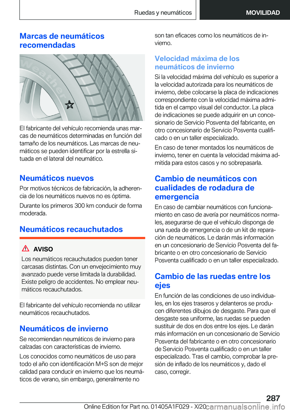 BMW X1 2021  Manuales de Empleo (in Spanish) �M�a�r�c�a�s��d�e��n�e�u�m�