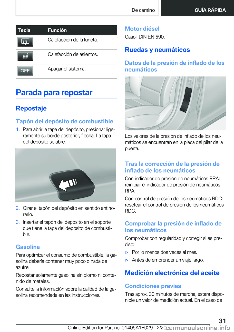 BMW X1 2021  Manuales de Empleo (in Spanish) �T�e�c�l�a�F�u�n�c�i�