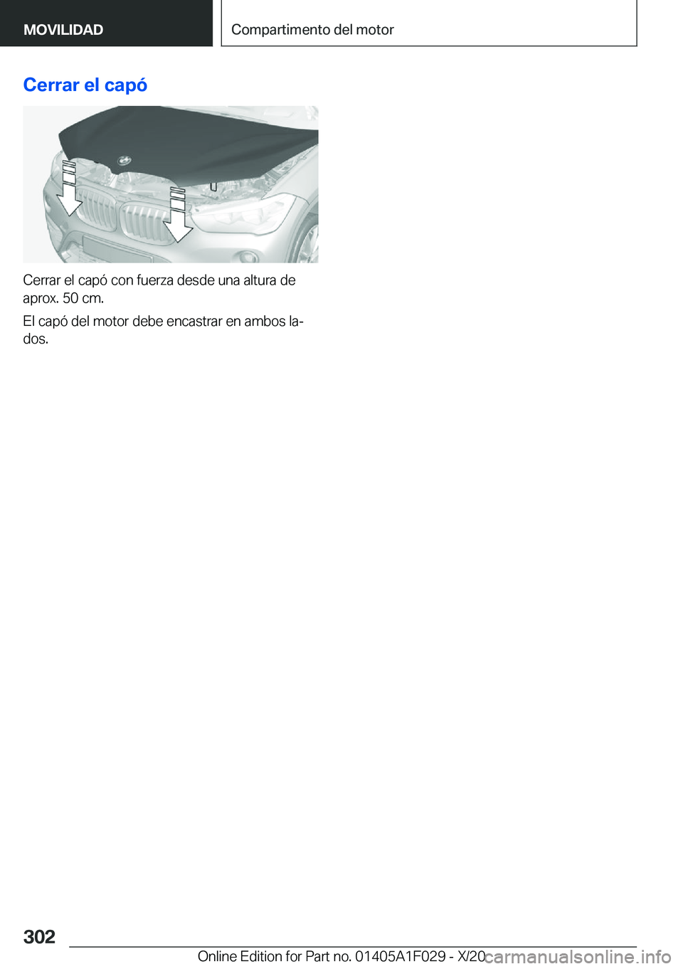 BMW X1 2021  Manuales de Empleo (in Spanish) �C�e�r�r�a�r��e�l��c�a�p�