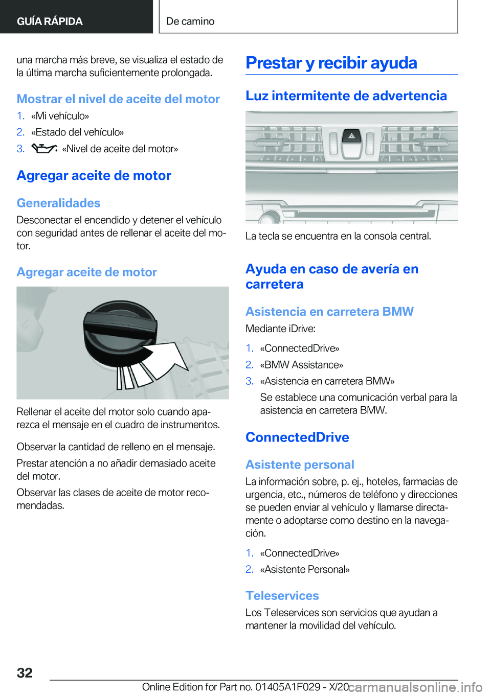 BMW X1 2021  Manuales de Empleo (in Spanish) �u�n�a��m�a�r�c�h�a��m�