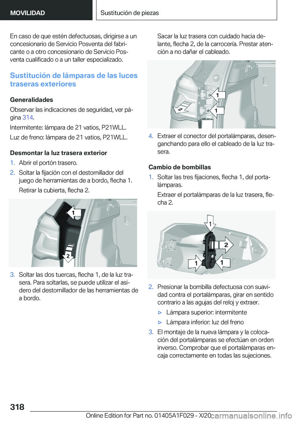 BMW X1 2021  Manuales de Empleo (in Spanish) �E�n��c�a�s�o��d�e��q�u�e��e�s�t�