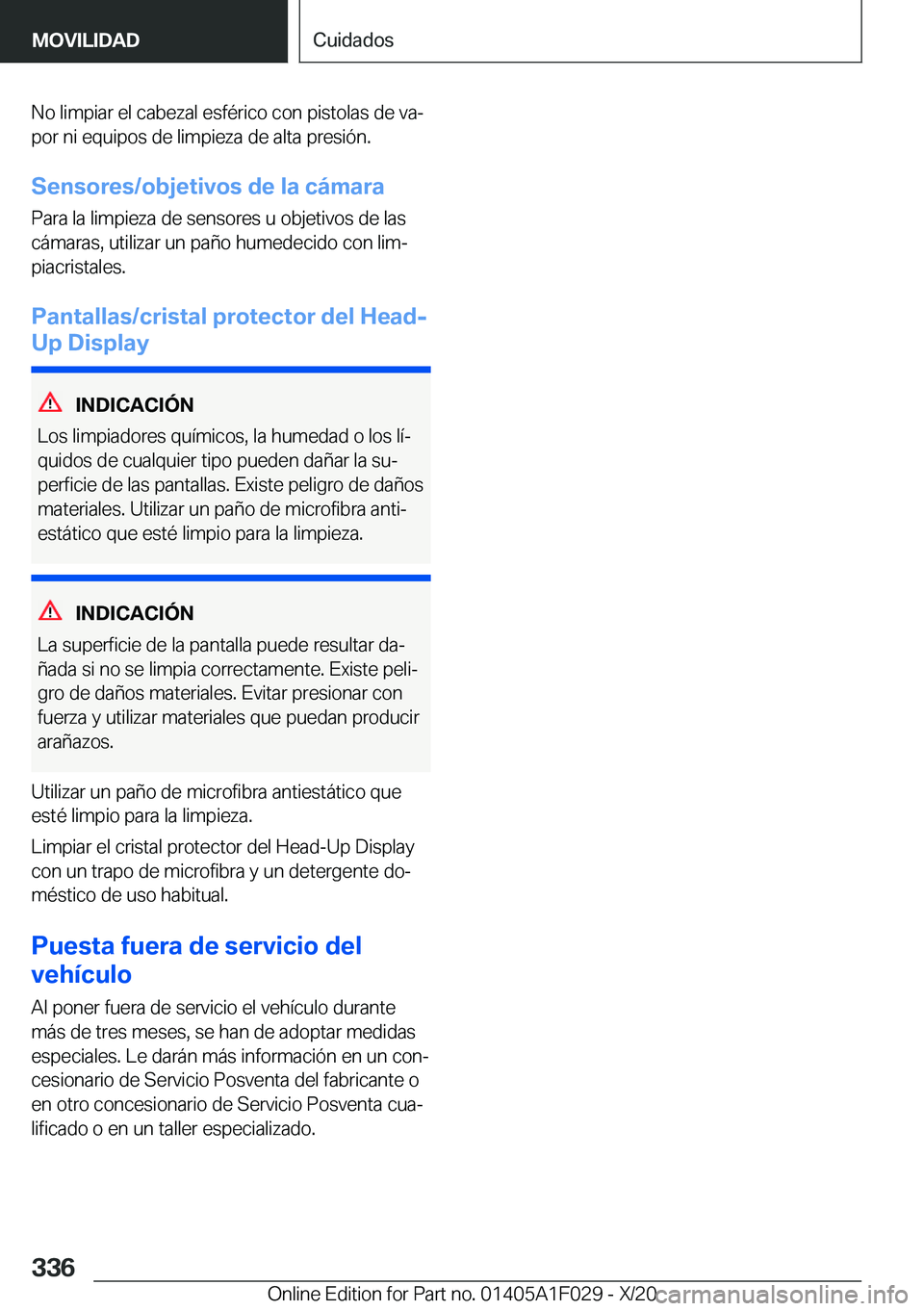 BMW X1 2021  Manuales de Empleo (in Spanish) �N�o��l�i�m�p�i�a�r��e�l��c�a�b�e�z�a�l��e�s�f�