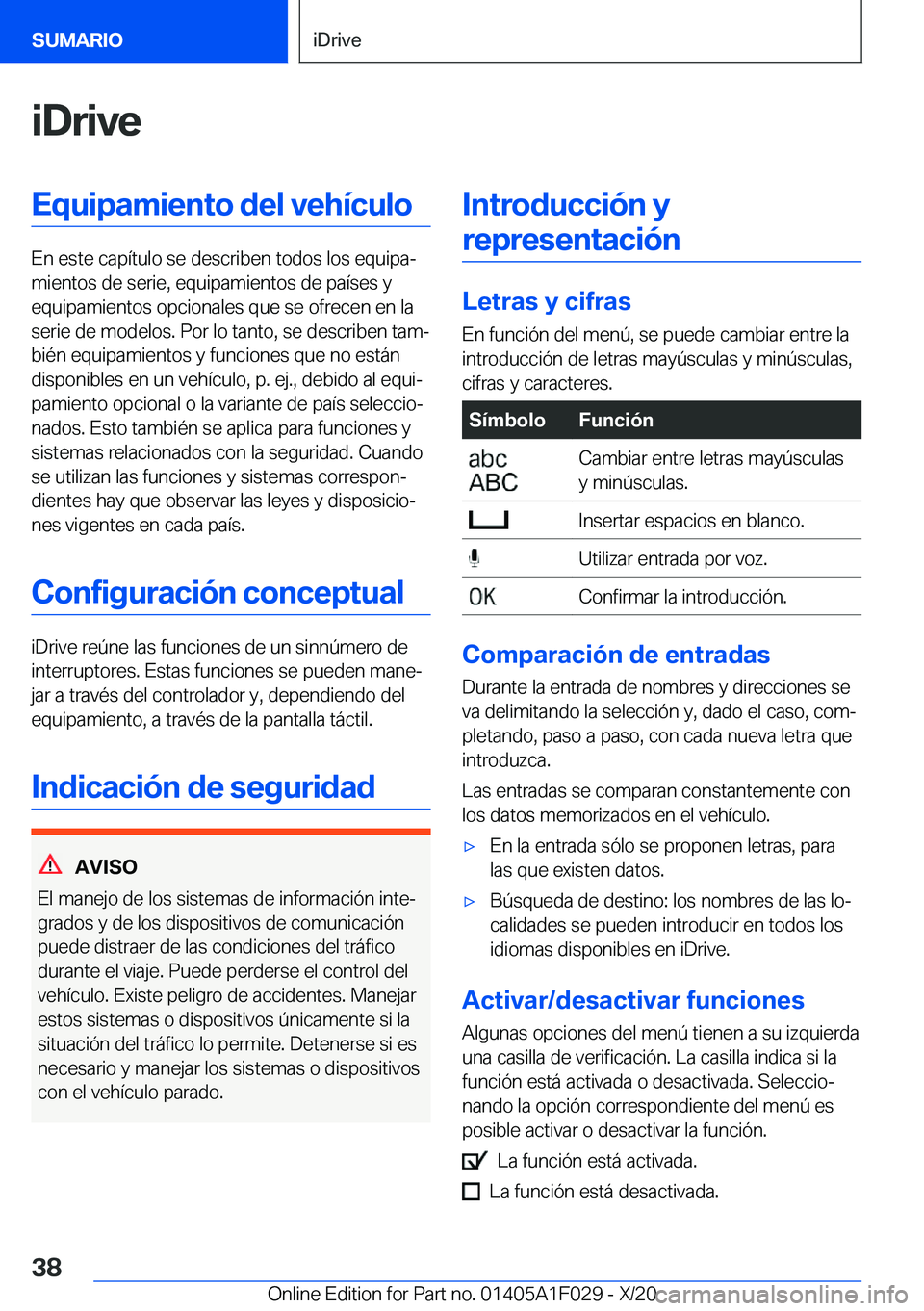 BMW X1 2021  Manuales de Empleo (in Spanish) �i�D�r�i�v�e�E�q�u�i�p�a�m�i�e�n�t�o��d�e�l��v�e�h�