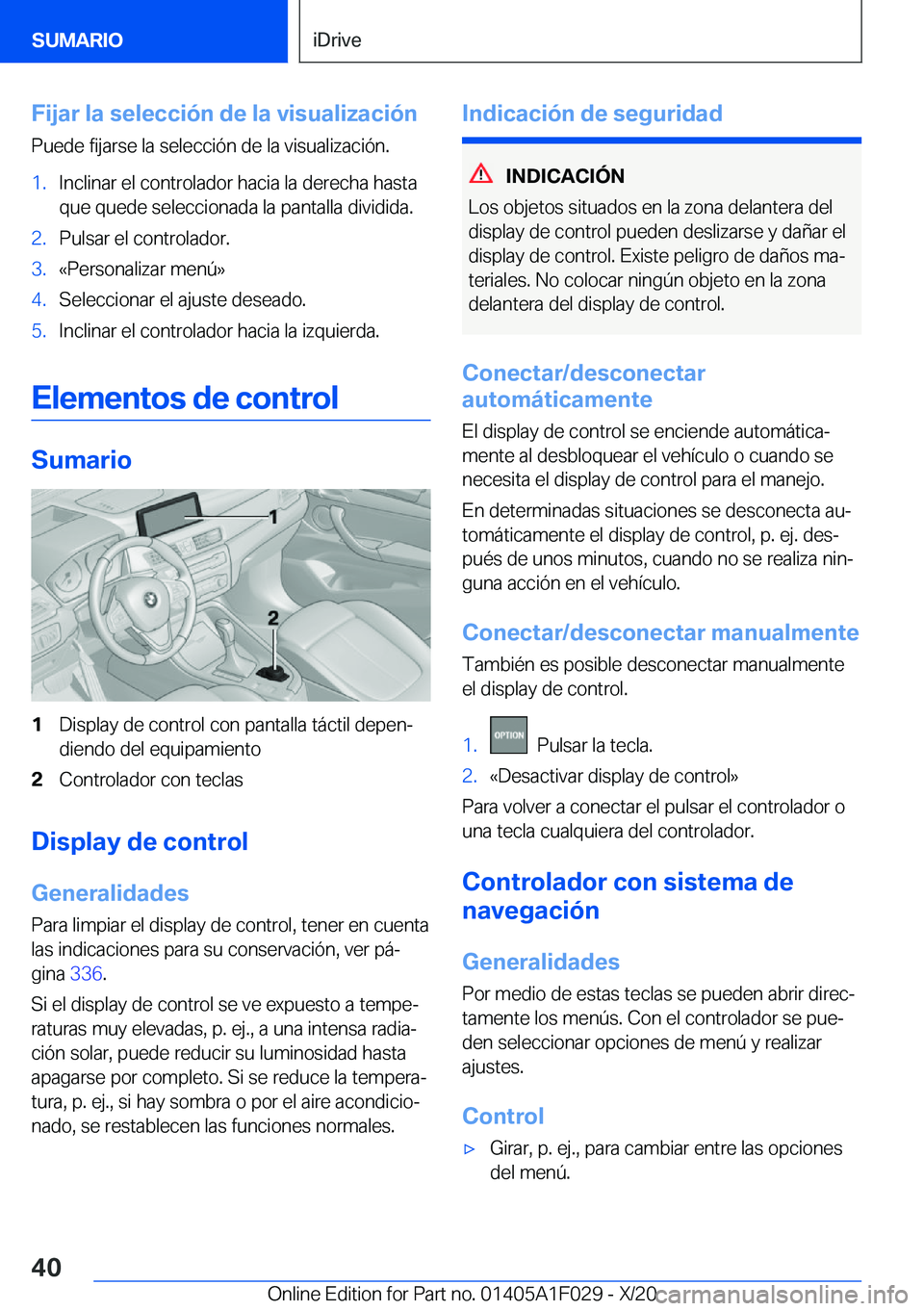 BMW X1 2021  Manuales de Empleo (in Spanish) �F�i�j�a�r��l�a��s�e�l�e�c�c�i�