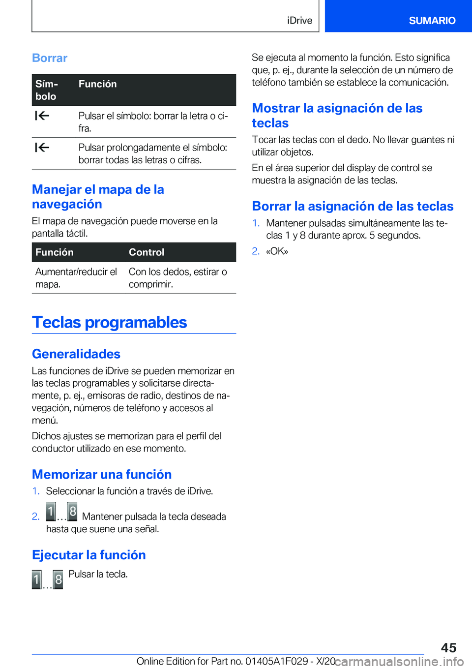 BMW X1 2021  Manuales de Empleo (in Spanish) �B�o�r�r�a�r�S�
