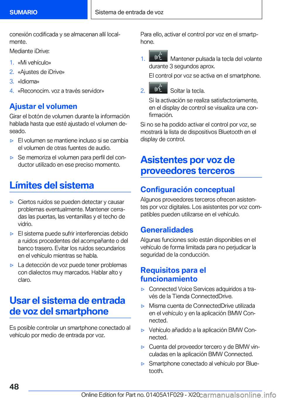 BMW X1 2021  Manuales de Empleo (in Spanish) �c�o�n�e�x�i�