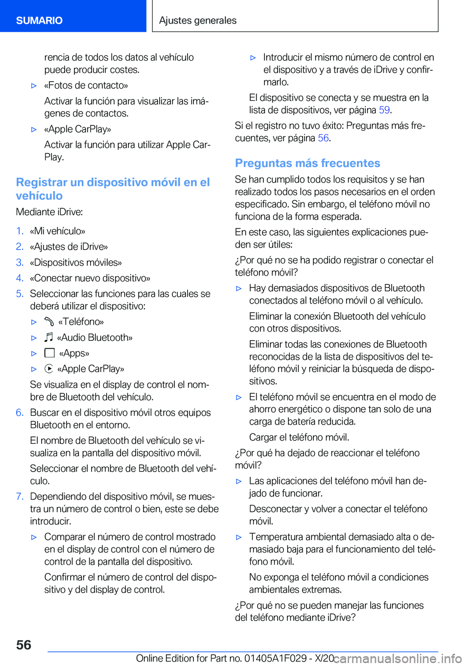 BMW X1 2021  Manuales de Empleo (in Spanish) �r�e�n�c�i�a��d�e��t�o�d�o�s��l�o�s��d�a�t�o�s��a�l��v�e�h�