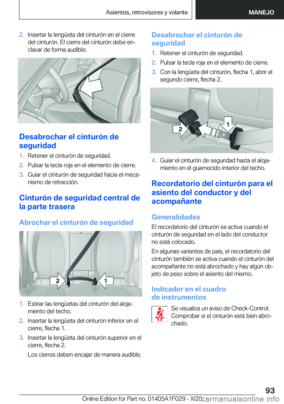 BMW X1 2021  Manuales de Empleo (in Spanish) �2�.�I�n�s�e�r�t�a�r��l�a��l�e�n�g�