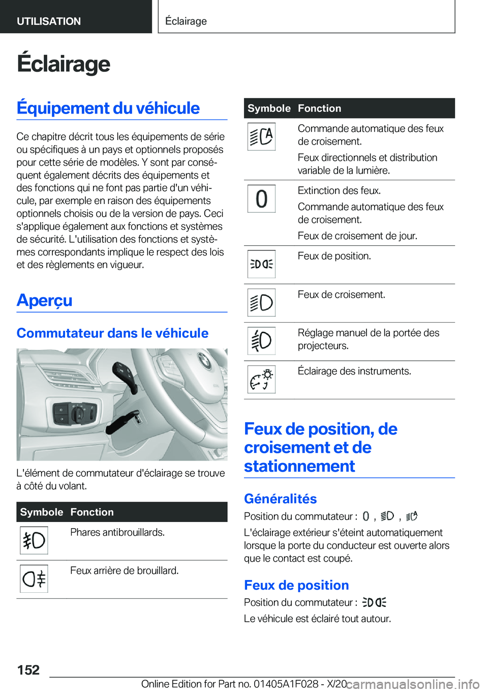 BMW X1 2021  Notices Demploi (in French) �É�c�l�a�i�r�a�g�e�É�q�u�i�p�e�m�e�n�t��d�u��v�é�h�i�c�u�l�e
�C�e��c�h�a�p�i�t�r�e��d�é�c�r�i�t��t�o�u�s��l�e�s��é�q�u�i�p�e�m�e�n�t�s��d�e��s�é�r�i�e
�o�u��s�p�é�c�i�f�i�q�u�e�s��