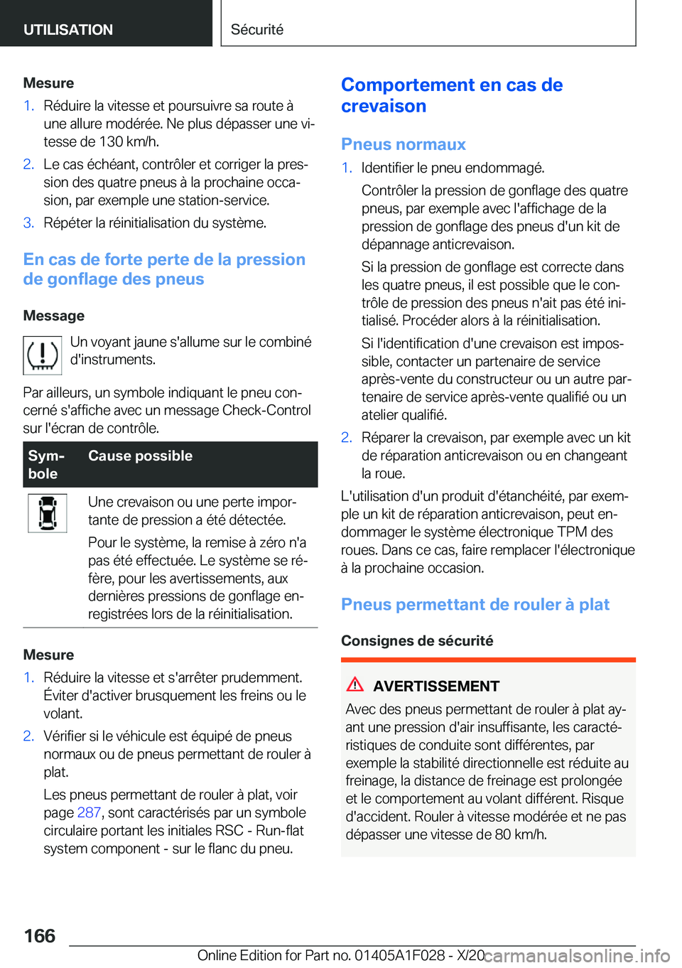 BMW X1 2021  Notices Demploi (in French) �M�e�s�u�r�e�1�.�R�é�d�u�i�r�e��l�a��v�i�t�e�s�s�e��e�t��p�o�u�r�s�u�i�v�r�e��s�a��r�o�u�t�e��