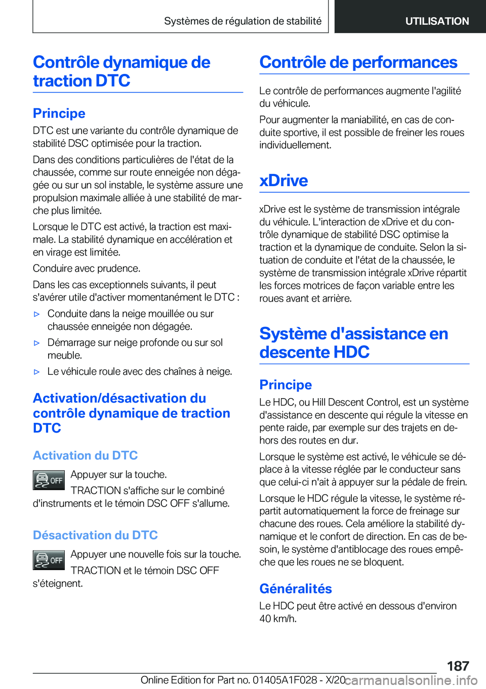 BMW X1 2021  Notices Demploi (in French) �C�o�n�t�r�