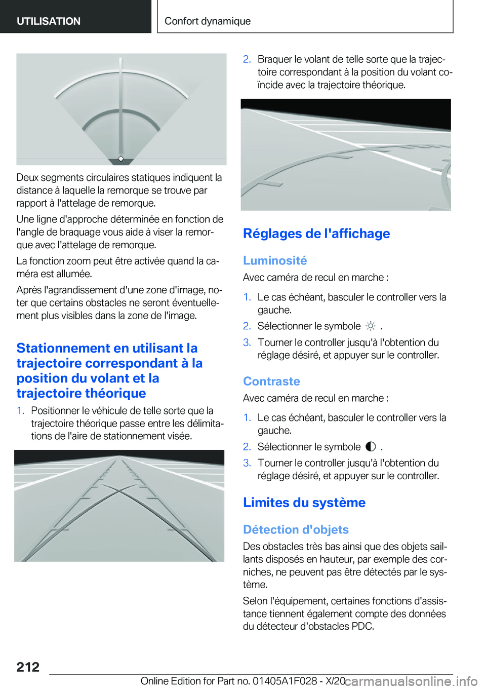 BMW X1 2021  Notices Demploi (in French) �D�e�u�x��s�e�g�m�e�n�t�s��c�i�r�c�u�l�a�i�r�e�s��s�t�a�t�i�q�u�e�s��i�n�d�i�q�u�e�n�t��l�a
�d�i�s�t�a�n�c�e��