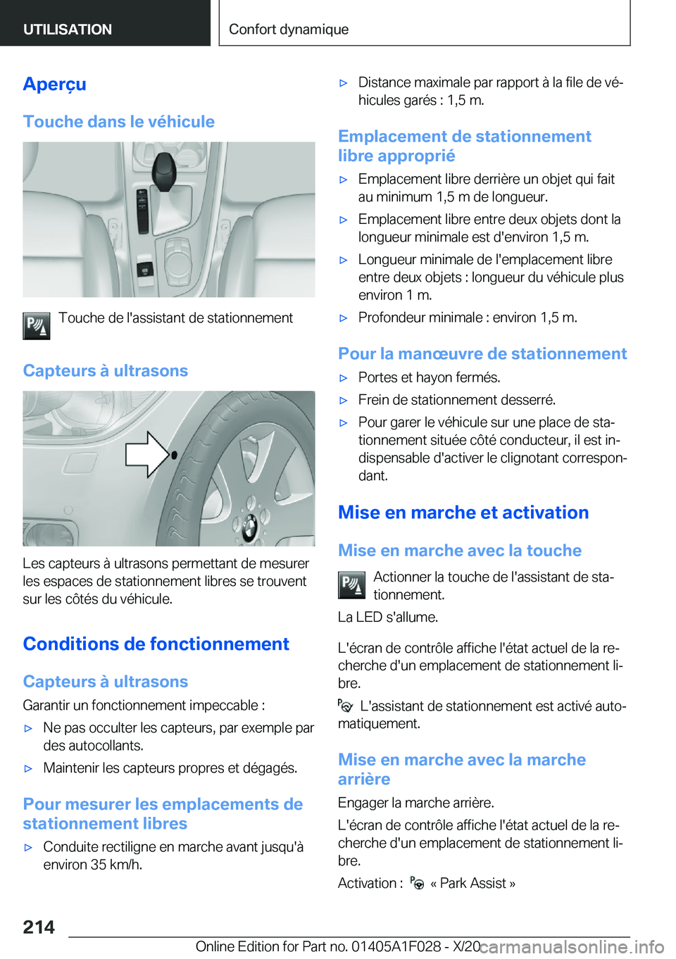 BMW X1 2021  Notices Demploi (in French) �A�p�e�r�ç�u
�T�o�u�c�h�e��d�a�n�s��l�e��v�é�h�i�c�u�l�e
�T�o�u�c�h�e��d�e��l�'�a�s�s�i�s�t�a�n�t��d�e��s�t�a�t�i�o�n�n�e�m�e�n�t
�C�a�p�t�e�u�r�s��