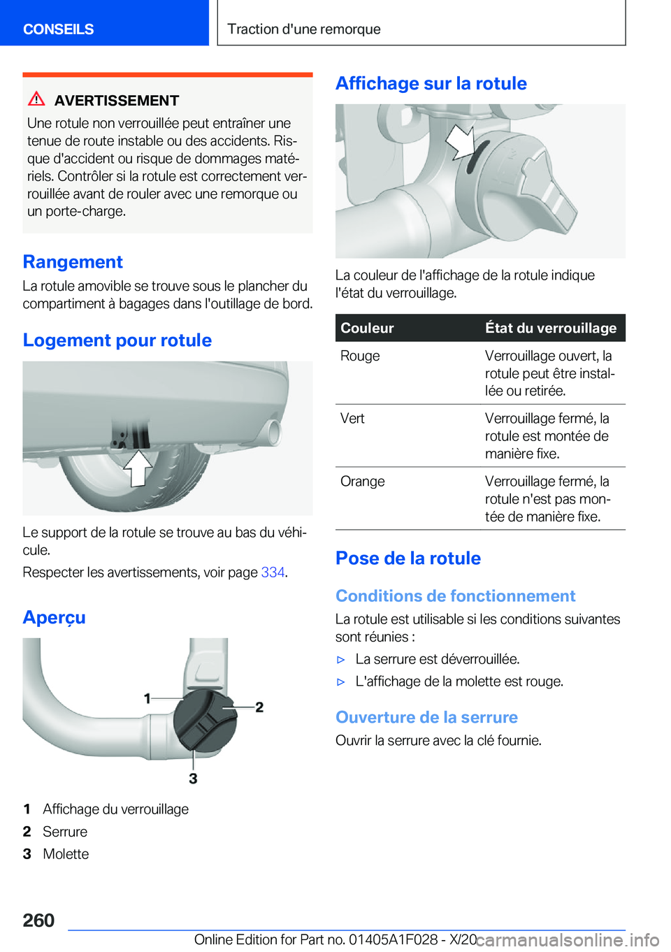 BMW X1 2021  Notices Demploi (in French) �A�V�E�R�T�I�S�S�E�M�E�N�T
�U�n�e��r�o�t�u�l�e��n�o�n��v�e�r�r�o�u�i�l�l�é�e��p�e�u�t��e�n�t�r�a�î�n�e�r��u�n�e �t�e�n�u�e��d�e��r�o�u�t�e��i�n�s�t�a�b�l�e��o�u��d�e�s��a�c�c�i�d�e�n�t�s