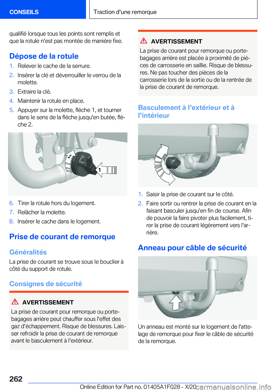 BMW X1 2021  Notices Demploi (in French) �q�u�a�l�i�f�i�é��l�o�r�s�q�u�e��t�o�u�s��l�e�s��p�o�i�n�t�s��s�o�n�t��r�e�m�p�l�i�s��e�t�q�u�e��l�a��r�o�t�u�l�e��n�'�e�s�t��p�a�s��m�o�n�t�é�e��d�e��m�a�n�i�è�r�e��f�i�x�e�.
�D