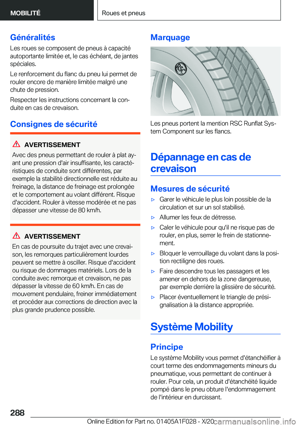 BMW X1 2021  Notices Demploi (in French) �G�é�n�é�r�a�l�i�t�é�s�L�e�s��r�o�u�e�s��s�e��c�o�m�p�o�s�e�n�t��d�e��p�n�e�u�s��