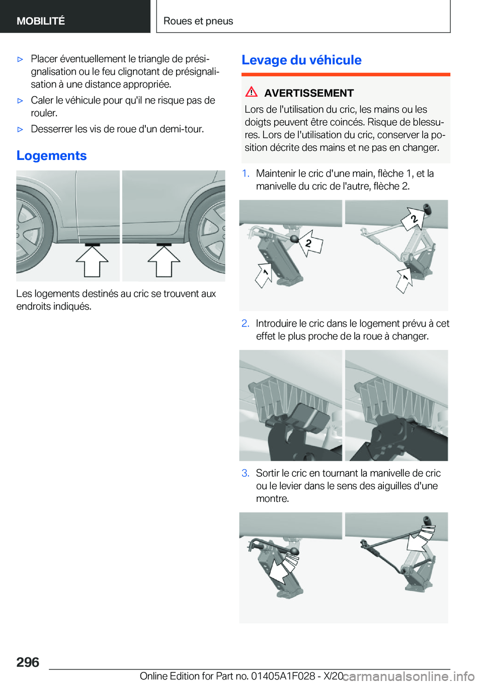 BMW X1 2021  Notices Demploi (in French) 'x�P�l�a�c�e�r��é�v�e�n�t�u�e�l�l�e�m�e�n�t��l�e��t�r�i�a�n�g�l�e��d�e��p�r�é�s�ij
�g�n�a�l�i�s�a�t�i�o�n��o�u��l�e��f�e�u��c�l�i�g�n�o�t�a�n�t��d�e��p�r�é�s�i�g�n�a�l�ij
�s�a�t�i�