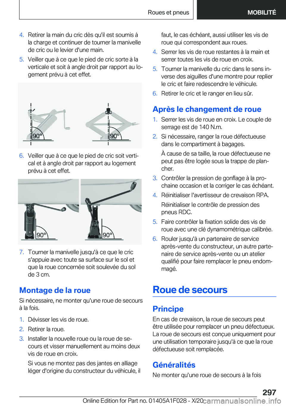 BMW X1 2021  Notices Demploi (in French) �4�.�R�e�t�i�r�e�r��l�a��m�a�i�n��d�u��c�r�i�c��d�è�s��q�u�'�i�l��e�s�t��s�o�u�m�i�s��