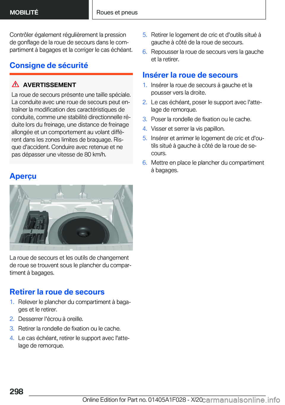 BMW X1 2021  Notices Demploi (in French) �C�o�n�t�r�
