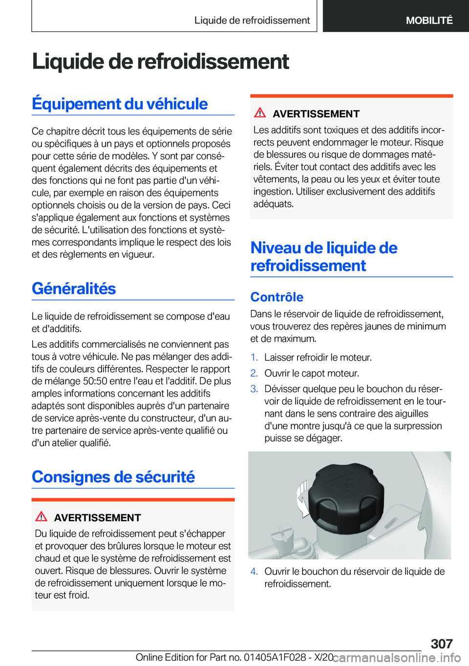 BMW X1 2021  Notices Demploi (in French) �L�i�q�u�i�d�e��d�e��r�e�f�r�o�i�d�i�s�s�e�m�e�n�t�É�q�u�i�p�e�m�e�n�t��d�u��v�é�h�i�c�u�l�e
�C�e��c�h�a�p�i�t�r�e��d�é�c�r�i�t��t�o�u�s��l�e�s��é�q�u�i�p�e�m�e�n�t�s��d�e��s�é�r�i�e
�