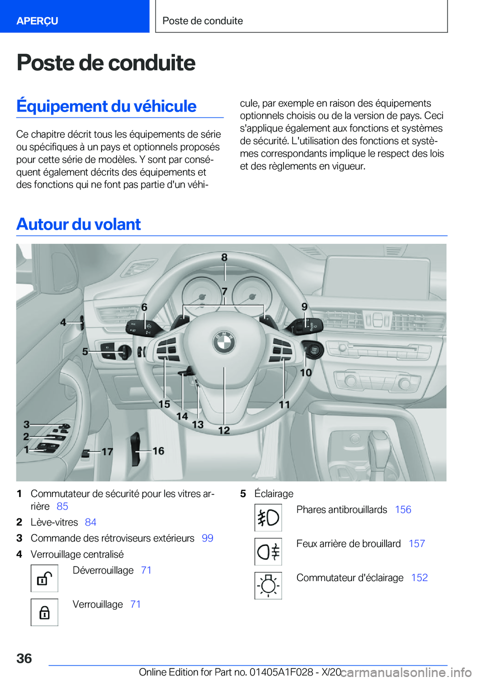 BMW X1 2021  Notices Demploi (in French) �P�o�s�t�e��d�e��c�o�n�d�u�i�t�e�É�q�u�i�p�e�m�e�n�t��d�u��v�é�h�i�c�u�l�e
�C�e��c�h�a�p�i�t�r�e��d�é�c�r�i�t��t�o�u�s��l�e�s��é�q�u�i�p�e�m�e�n�t�s��d�e��s�é�r�i�e
�o�u��s�p�é�c�i�f