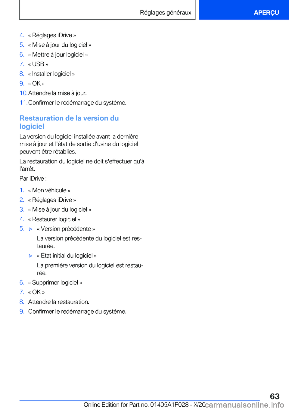 BMW X1 2021  Notices Demploi (in French) �4�.�k��R�é�g�l�a�g�e�s��i�D�r�i�v�e��{�5�.�k��M�i�s�e��