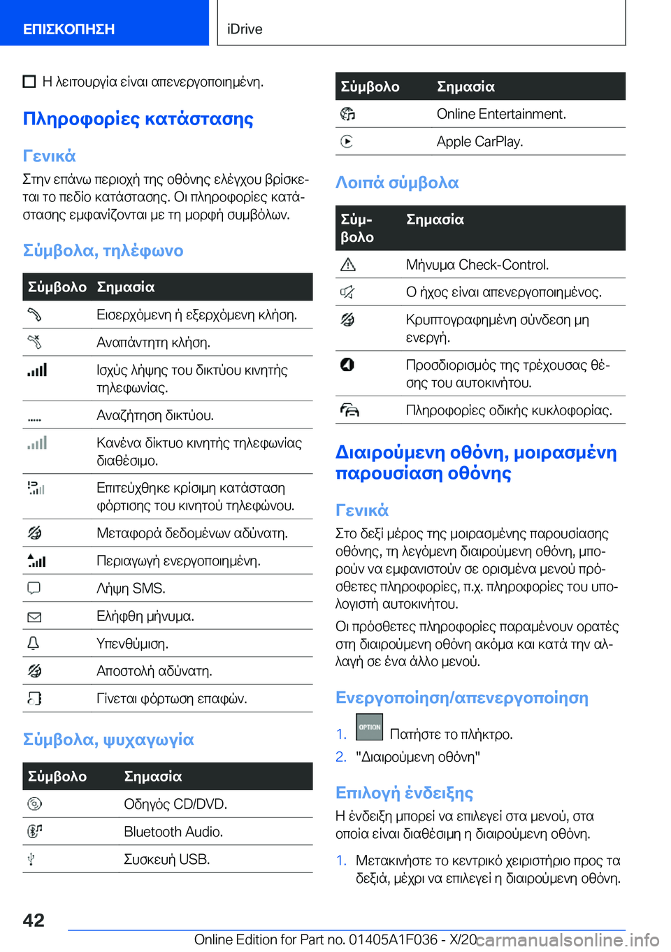 BMW X1 2021  ΟΔΗΓΌΣ ΧΡΉΣΗΣ (in Greek) ��Z�^w\gbhduRs�wR`s\�scw`wdubcb\y_o`y�.
c^ydbibdRwe�]sgnfgsfye Vw`\]n
egy`�wcn`l�cwd\bjp�gye�bzo`ye�w^