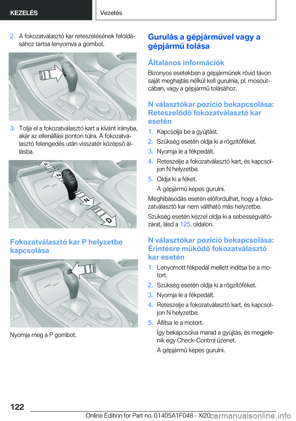 BMW X1 2021  Kezelési útmutató (in Hungarian) �2�.�A��f�o�k�o�z�a�t�v�