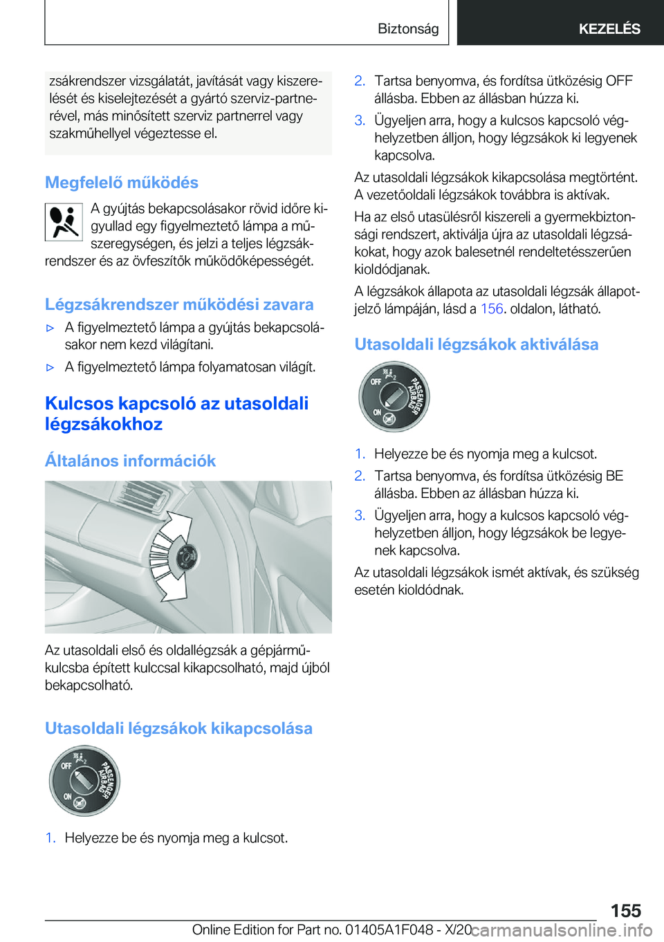 BMW X1 2021  Kezelési útmutató (in Hungarian) �z�s�