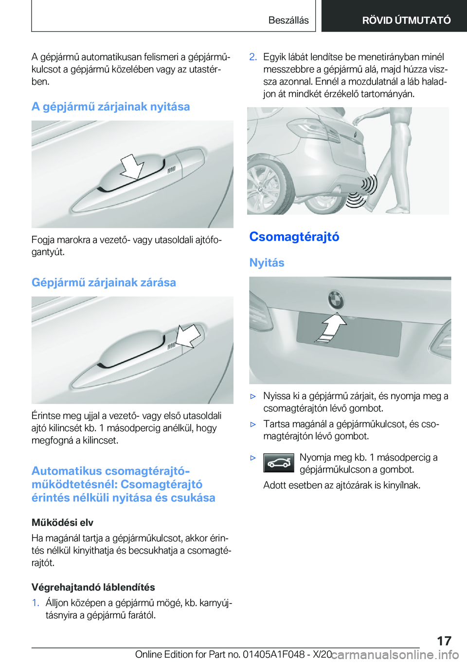 BMW X1 2021  Kezelési útmutató (in Hungarian) �A��g�