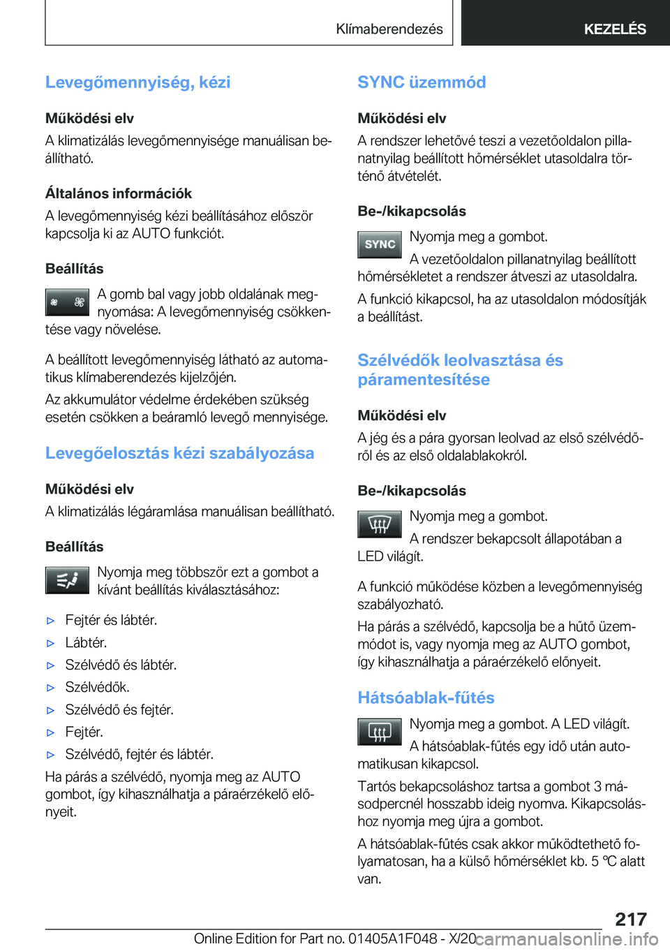 BMW X1 2021  Kezelési útmutató (in Hungarian) �L�e�v�e�g�