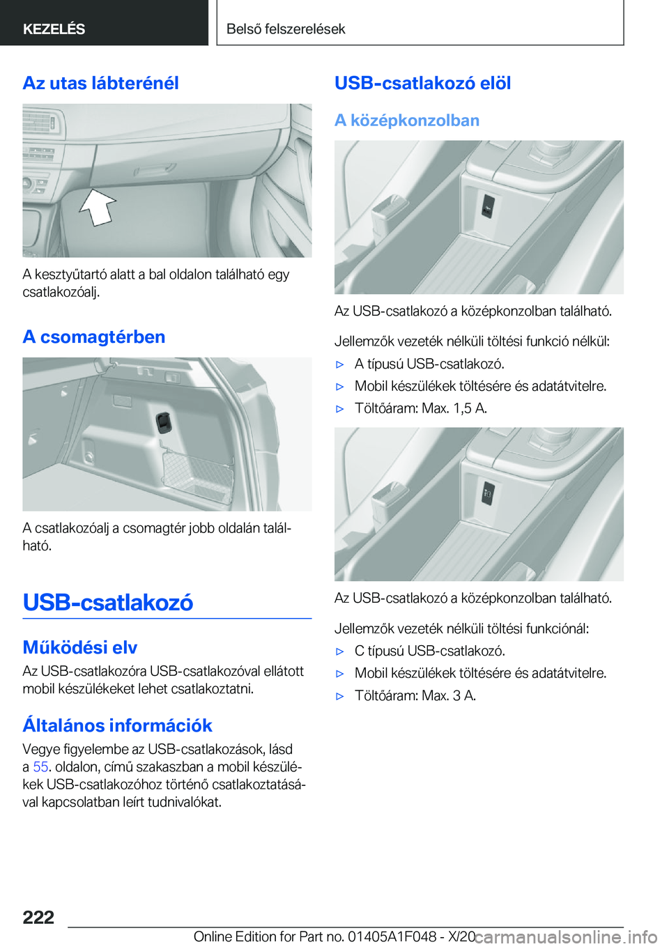 BMW X1 2021  Kezelési útmutató (in Hungarian) �A�z��u�t�a�s��l�