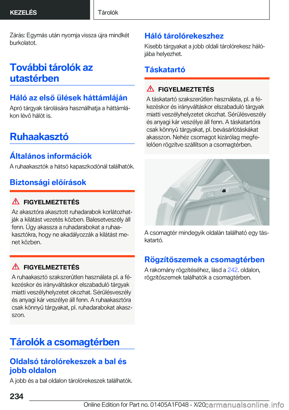 BMW X1 2021  Kezelési útmutató (in Hungarian) �Z�