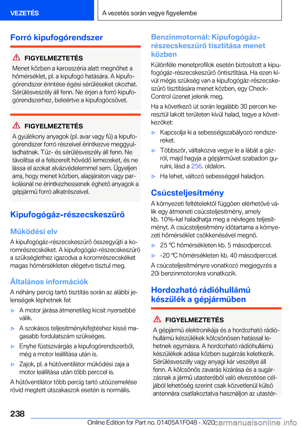 BMW X1 2021  Kezelési útmutató (in Hungarian) �F�o�r�r�