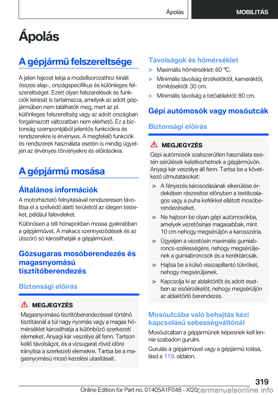 BMW X1 2021  Kezelési útmutató (in Hungarian) �