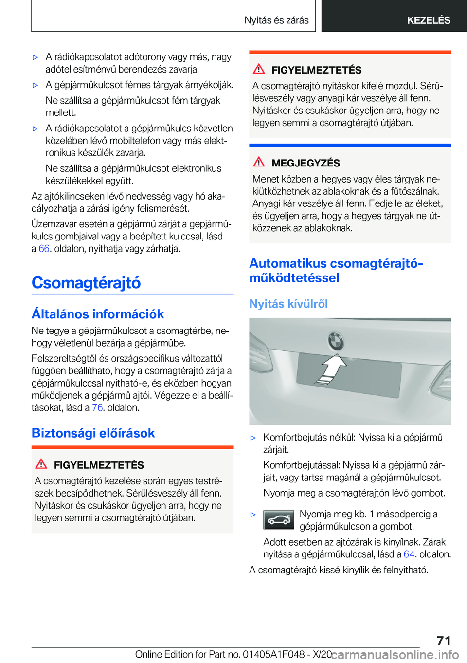 BMW X1 2021  Kezelési útmutató (in Hungarian) x�A��r�