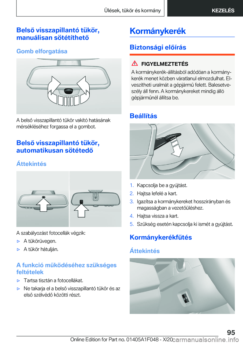 BMW X1 2021  Kezelési útmutató (in Hungarian) �B�e�l�s�