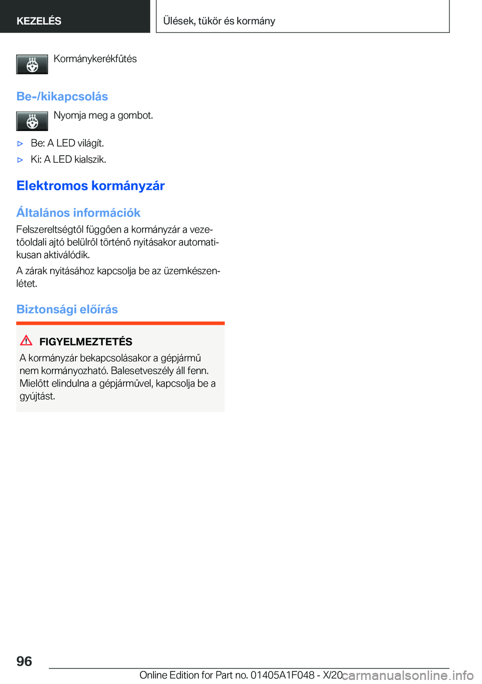 BMW X1 2021  Kezelési útmutató (in Hungarian) �K�o�r�m�