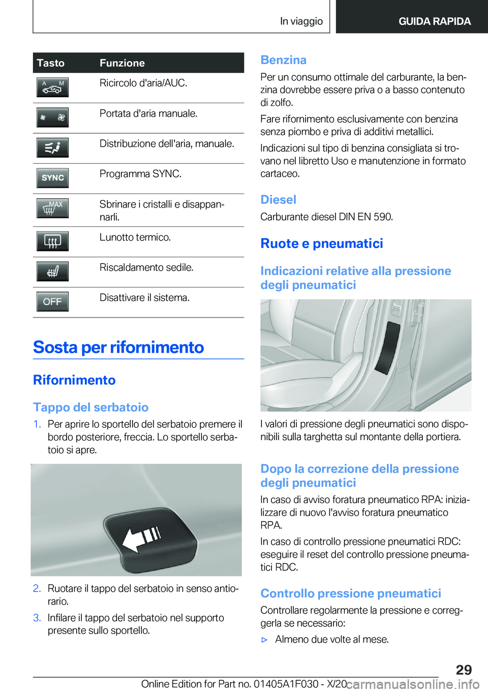 BMW X1 2021  Libretti Di Uso E manutenzione (in Italian) �T�a�s�t�o�F�u�n�z�i�o�n�e�R�i�c�i�r�c�o�l�o��d�'�a�r�i�a�/�A�U�C�.�P�o�r�t�a�t�a��d�'�a�r�i�a��m�a�n�u�a�l�e�.�D�i�s�t�r�i�b�u�z�i�o�n�e��d�e�l�l�'�a�r�i�a�,��m�a�n�u�a�l�e�.�P�r�o�g
