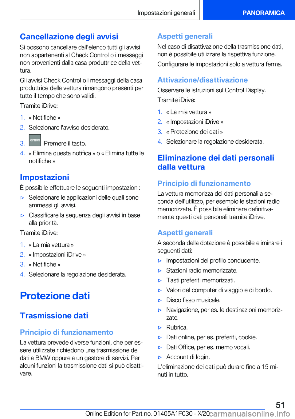 BMW X1 2021  Libretti Di Uso E manutenzione (in Italian) �C�a�n�c�e�l�l�a�z�i�o�n�e��d�e�g�l�i��a�v�v�i�s�i�S�i��p�o�s�s�o�n�o��c�a�n�c�e�l�l�a�r�e��d�a�l�l�'�e�l�e�n�c�o��t�u�t�t�i��g�l�i��a�v�v�i�s�i
�n�o�n��a�p�p�a�r�t�e�n�e�n�t�i��a�l��C�
