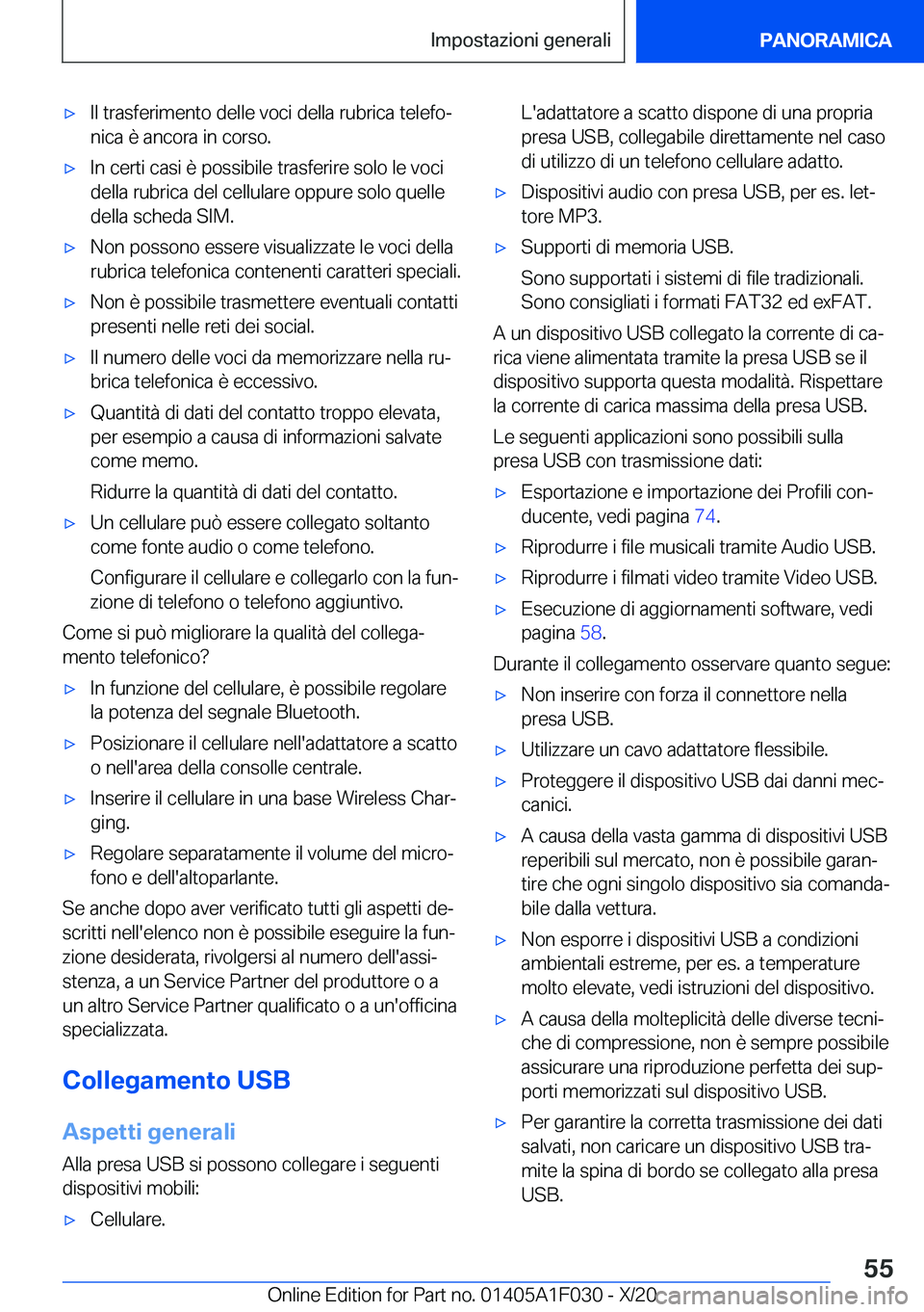 BMW X1 2021  Libretti Di Uso E manutenzione (in Italian) 'x�I�l��t�r�a�s�f�e�r�i�m�e�n�t�o��d�e�l�l�e��v�o�c�i��d�e�l�l�a��r�u�b�r�i�c�a��t�e�l�e�f�oª
�n�i�c�a��è��a�n�c�o�r�a��i�n��c�o�r�s�o�.'x�I�n��c�e�r�t�i��c�a�s�i��è��p�o�s�s