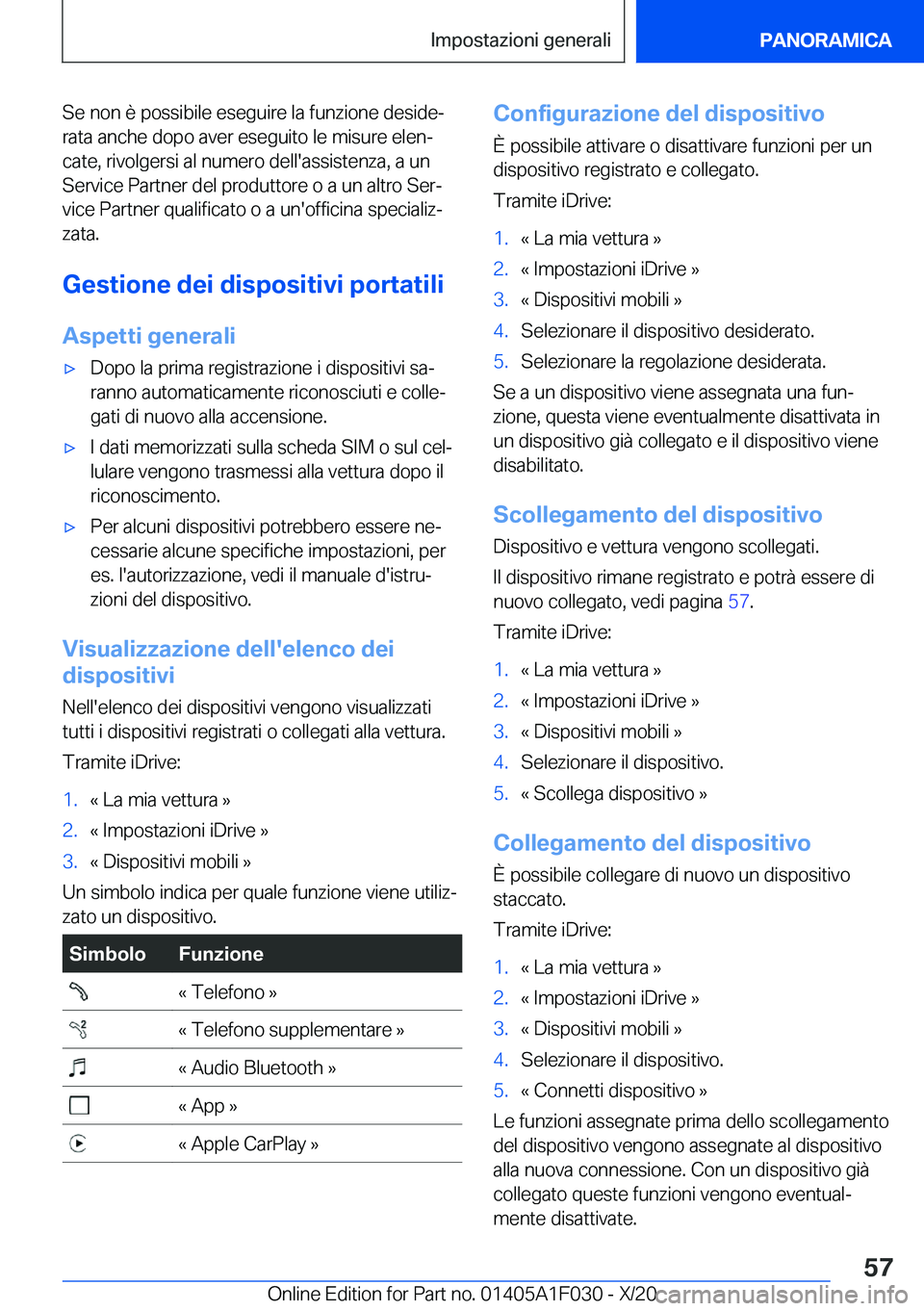 BMW X1 2021  Libretti Di Uso E manutenzione (in Italian) �S�e��n�o�n��è��p�o�s�s�i�b�i�l�e��e�s�e�g�u�i�r�e��l�a��f�u�n�z�i�o�n�e��d�e�s�i�d�eª
�r�a�t�a��a�n�c�h�e��d�o�p�o��a�v�e�r��e�s�e�g�u�i�t�o��l�e��m�i�s�u�r�e��e�l�e�nª
�c�a�t�e�,�