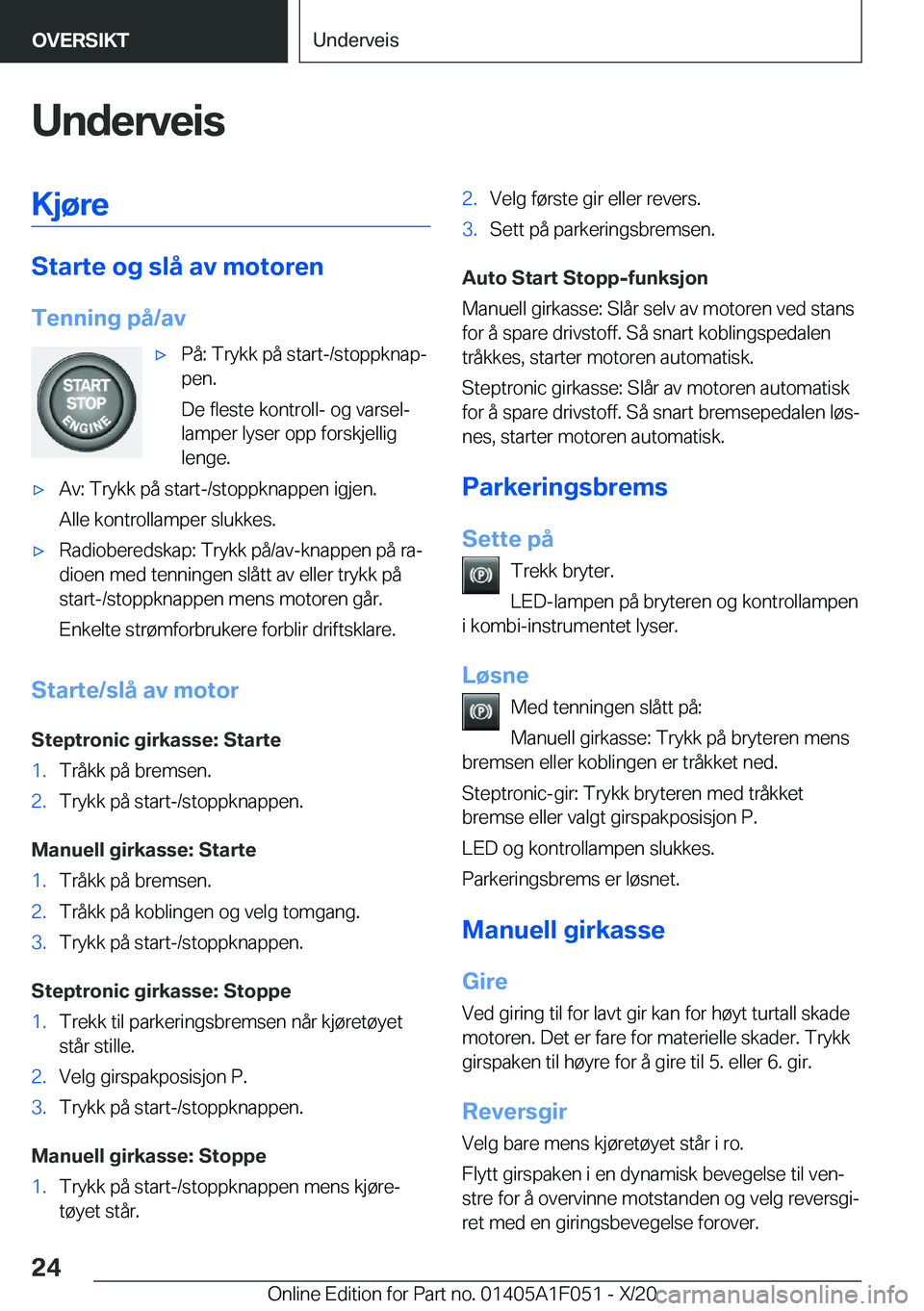 BMW X1 2021  InstruksjonsbØker (in Norwegian) �U�n�d�e�r�v�e�i�s�K�j�