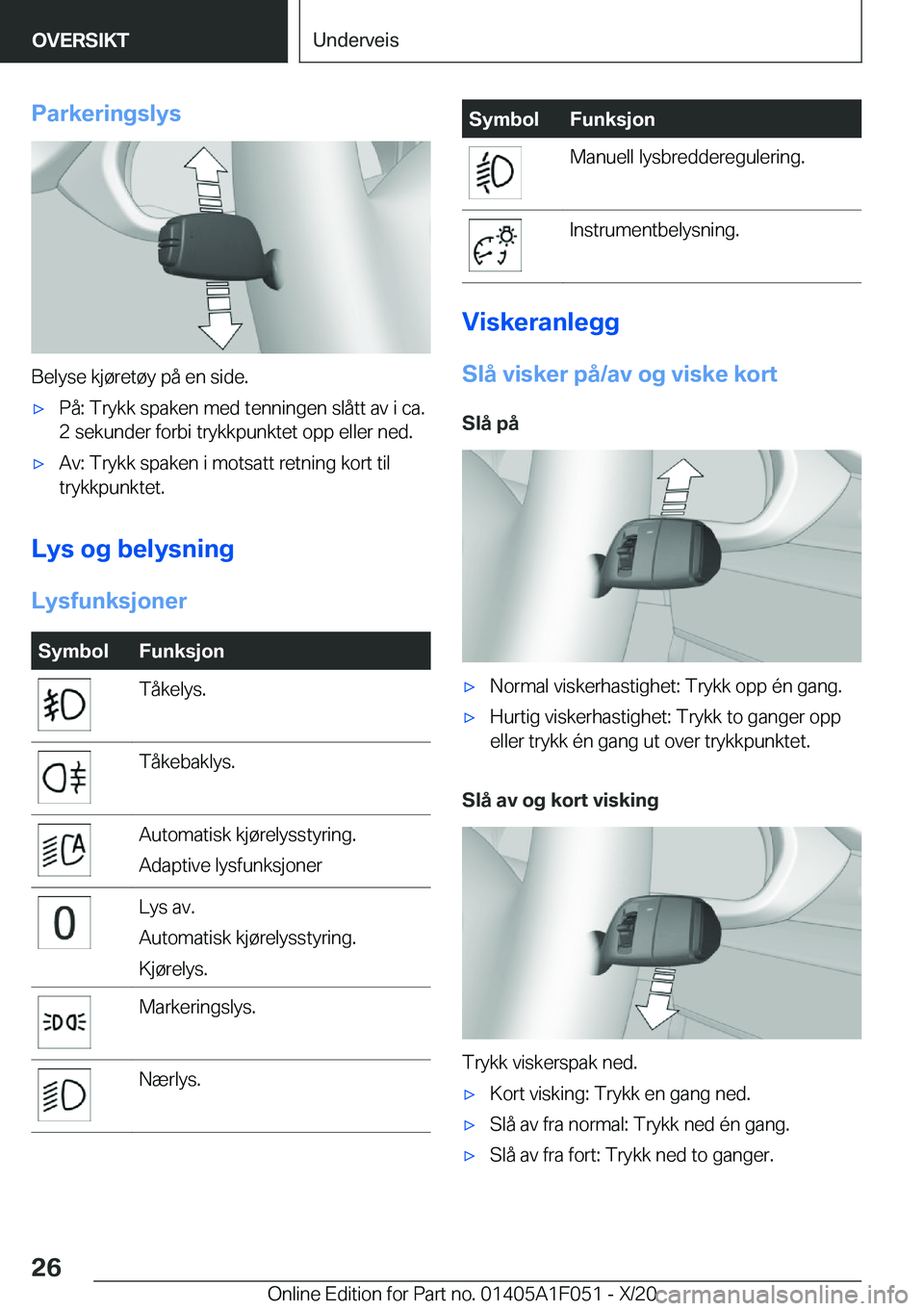 BMW X1 2021  InstruksjonsbØker (in Norwegian) �P�a�r�k�e�r�i�n�g�s�l�y�s
�B�e�l�y�s�e��k�j�